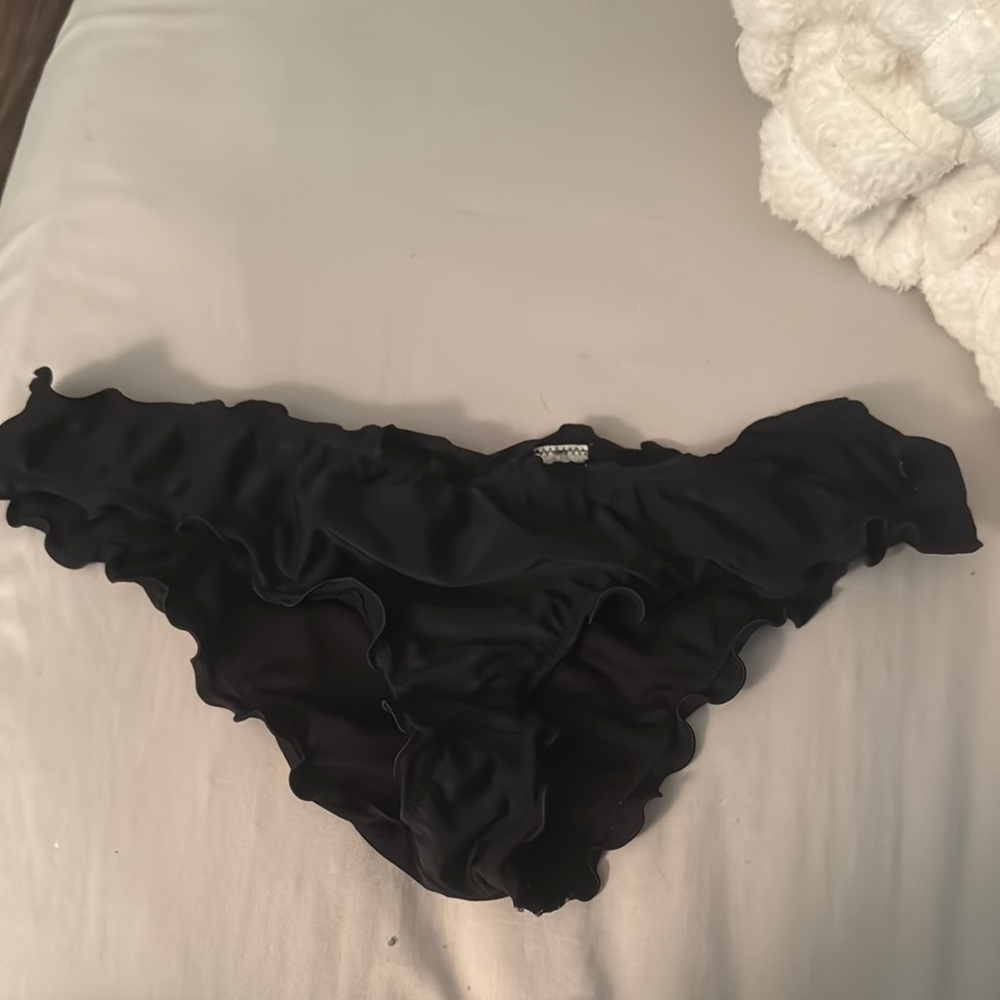 Hollister Black Ruffle Bikini Bottom